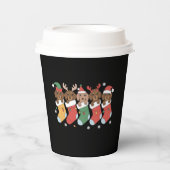 Gobelets En Papier Dachshund Maman Noël Amoureux des chiens cadeau No (Recto)