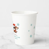 Gobelets En Papier Dachshund through the Snow puppy dog Christmas (Gauche)