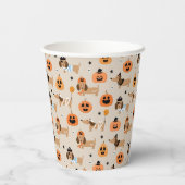 Gobelets En Papier Dachshunds en Halloween Costumes Motif (Verso)