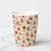 Gobelets En Papier Dachshunds en Halloween Costumes Motif (Gauche)