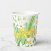 Gobelets En Papier Daffodiques jaunes et blanches dans les tasses de  (Gauche)