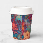 Gobelets En Papier Dahlia Tapisserie florale (Droite)