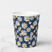 Gobelets En Papier Daisies on Blue Denim Birthday Party (Droite)
