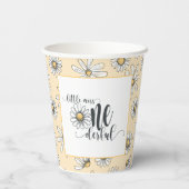 Gobelets En Papier Daisy Little Miss ONEderful Party Cup - Jaune (Verso)