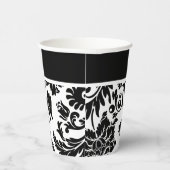 Gobelets En Papier Damas noir et blanc (Droite)