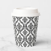 Gobelets En Papier Damask Glam Monogramme Halloween Citrouille (Verso)