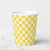 Gobelets En Papier Damier jaune beurre (Gauche)