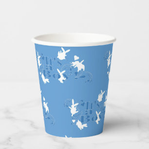 Gobelets En Papier Dancing Bunnies C'est un garçon ! Baby shower bleu