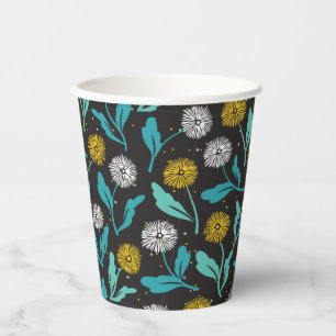 Gobelets En Papier Dandelion de printemps Fleurs et design Feuille