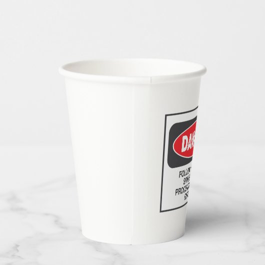 Gobelets En Papier Danger Confined Space Entry Safety Warning (Droite)