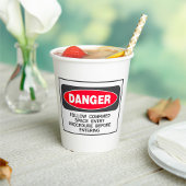 Gobelets En Papier Danger Confined Space Entry Safety Warning