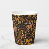 Gobelets En Papier Dans les bois / Cerf d'automne sur noir (Verso)