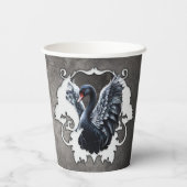 Gobelets En Papier Dans l'ombre de l'élégance : Un cygne noir. (Verso)