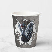 Gobelets En Papier Dans l'ombre de l'élégance : Un cygne noir. (Recto)