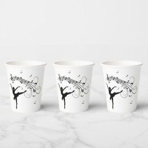 Gobelets En Papier Danse Extraordinaire Ballerina avec musique