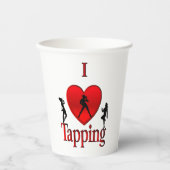 Gobelets En Papier Danse I Heart Tap (Recto)