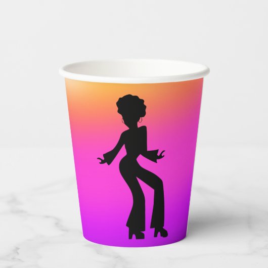 Gobelets En Papier Danseur dynamique de Disco (Verso)