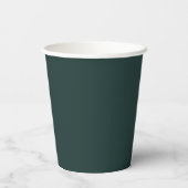 Gobelets En Papier Dark Green Modern Script Nom du monogramme (Verso)