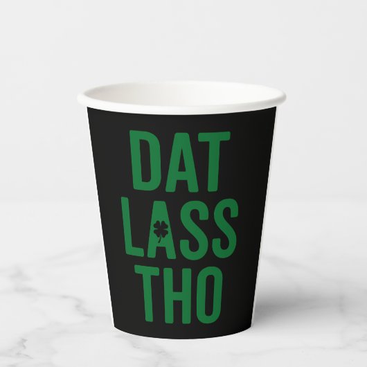 Gobelets En Papier Dat Lass Tho Jeu de la Saint Patrick (Recto)