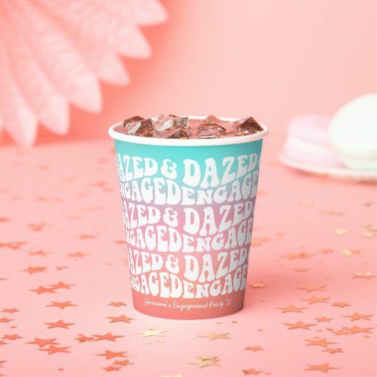 Gobelets En Papier Dazed Engagé | Pink Aqua Retro (Insitu)