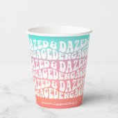 Gobelets En Papier Dazed Engagé | Pink Aqua Retro (Verso)