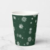 Gobelets en papier de Noël verts (Verso)