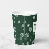 Gobelets en papier de Noël verts (Droite)