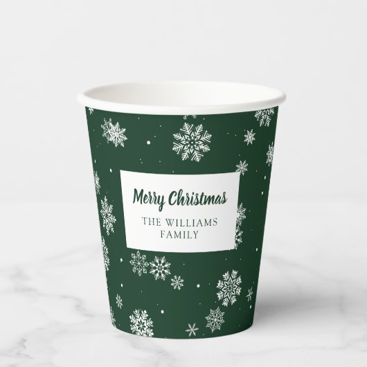 Gobelets en papier de Noël verts (Recto)