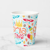 Gobelets en papier de Pourim avec le texte hébreu  (Recto)