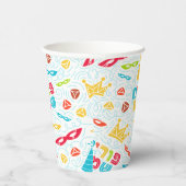 Gobelets en papier de Pourim avec texte hébreu "Jo (Droite)