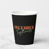 Gobelets En Papier Décembre Ensemble : Célébration de la saison (Recto)