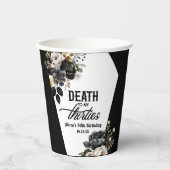 Gobelets En Papier Décès à mes trente Floral 40e Anniversaire (Recto)