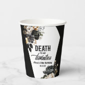 Gobelets En Papier Décès à mes vingt Floral 30e Anniversaire (Verso)