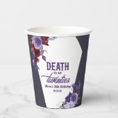 Gobelets En Papier Décès à mes vingt Floral 30e Anniversaire (Recto)