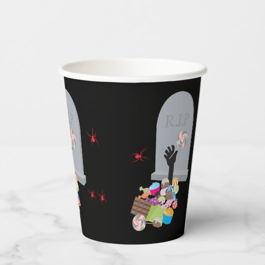 Gobelets En Papier Décès par Candy Halloween Party (Verso)