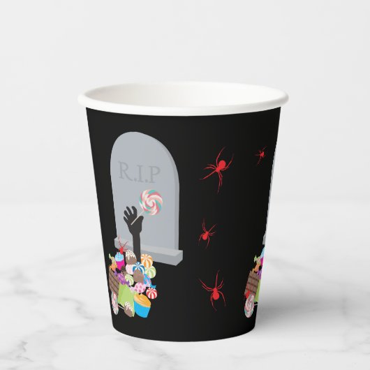 Gobelets En Papier Décès par Candy Halloween Party (Recto)