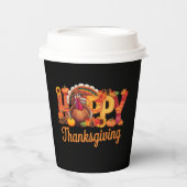 Gobelets En Papier Déchets de bon thanksgiving Automne (Recto)