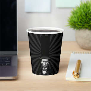 Gobelets En Papier Déclaration de mode présidentielle Abraham Lincoln