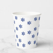 Gobelets En Papier Déclenchement de plusieurs flocons bleus (Droite)