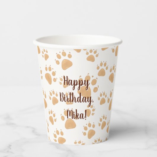 Gobelets En Papier déco d'anniversaire pour enfants (Recto)