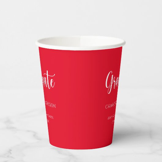 Gobelets En Papier Décontractée partie de graduation de script modern (Gauche)