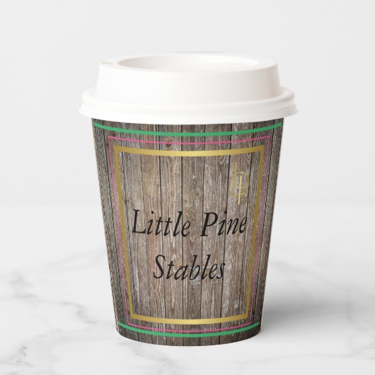 Gobelets En Papier Décor Cheval Coupe en papier (Verso)