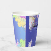 Gobelets En Papier Décor de fête d'anniversaire Rainbow personnalisab (Droite)