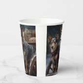 Gobelets En Papier Décor de Noël australien Snowy Sleigh (Gauche)