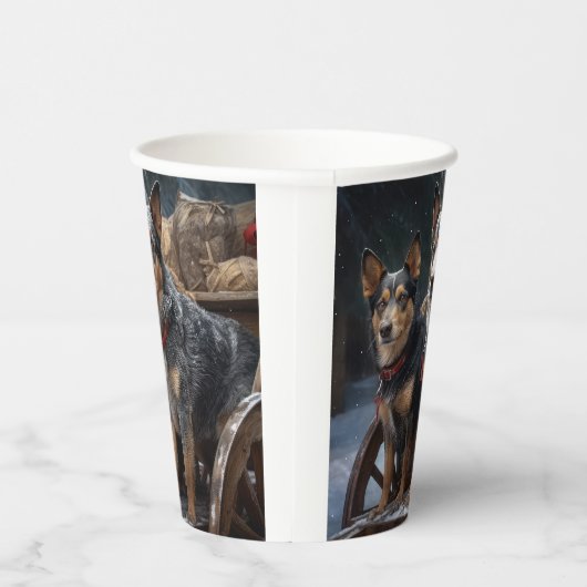 Gobelets En Papier Décor de Noël australien Snowy Sleigh (Droite)