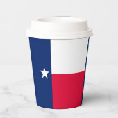 Gobelets En Papier Décor design du drapeau d'état du Texas (Verso)