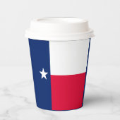 Gobelets En Papier Décor design du drapeau d'état du Texas (Recto)