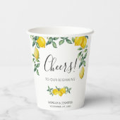 Gobelets En Papier Décor Mariage citron vaisselle (Verso)