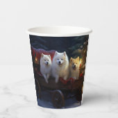 Gobelets En Papier Décoration de Noël Traîneau enneigé Esquimau améri (Verso)