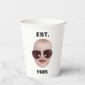 Gobelets En Papier Décorations personnalisées pour fêtes de visage 30 (Verso)